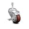 Service Caster 3 Inch Maroon Polyurethane Wheel Swivel 10mm Threaded Stem Caster with Brake SCC-TS20S314-PPUB-MRN-TLB-M1015 - alternate 1